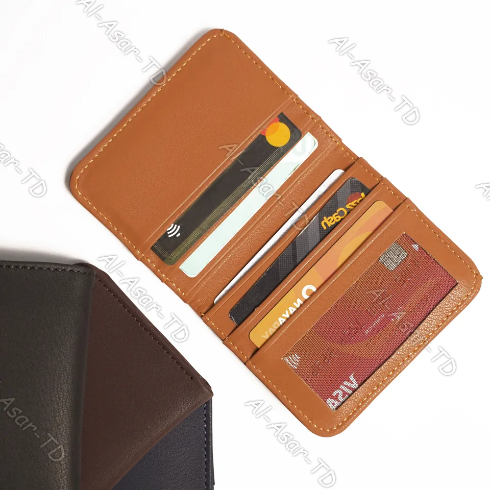 Men's Slim PU Leather Wallet - 5 Card Slots, Pocket-Friendly, Stylish Gift by Al-Asar