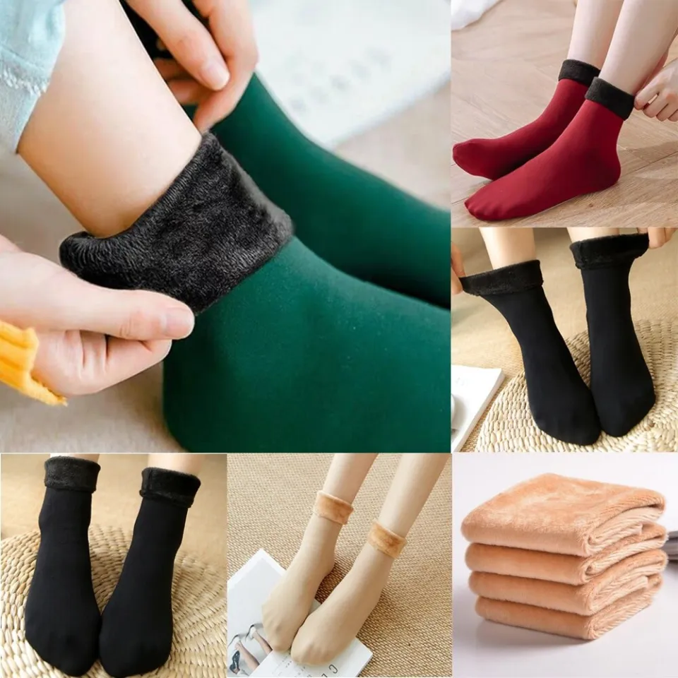 Women Winter Woolen Socks Warm Thicken Thermal Snow Socks For Ladies Men Unisex