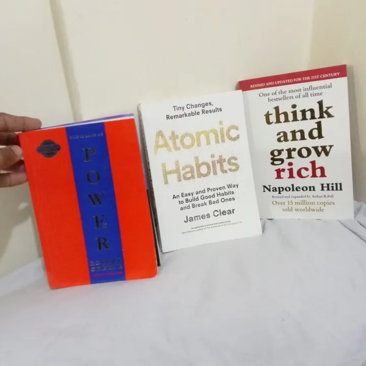 Think & Grow, 48 Laws, Atomic Habits Set