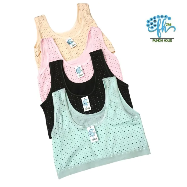 1-Pack Cotton Jersey Sports Bra for Girls - Non-Padded