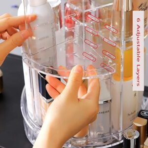 "360° Rotating Acrylic Makeup Organizer Stand